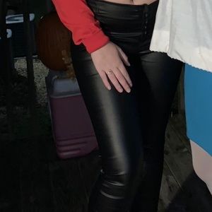 Leather like pants